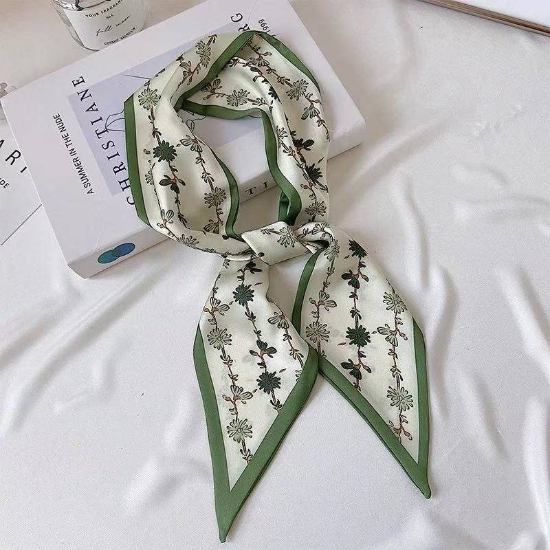 Vintage Floral Silk Silk Scarf - Ethnic Fashion Design ulasan dan harga