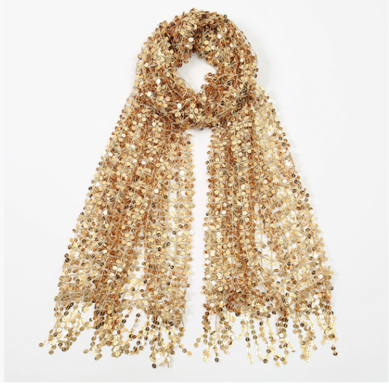 Boho Sequin Mesh Headscarf Gol - Ethnic Fashion Design ulasan dan harga