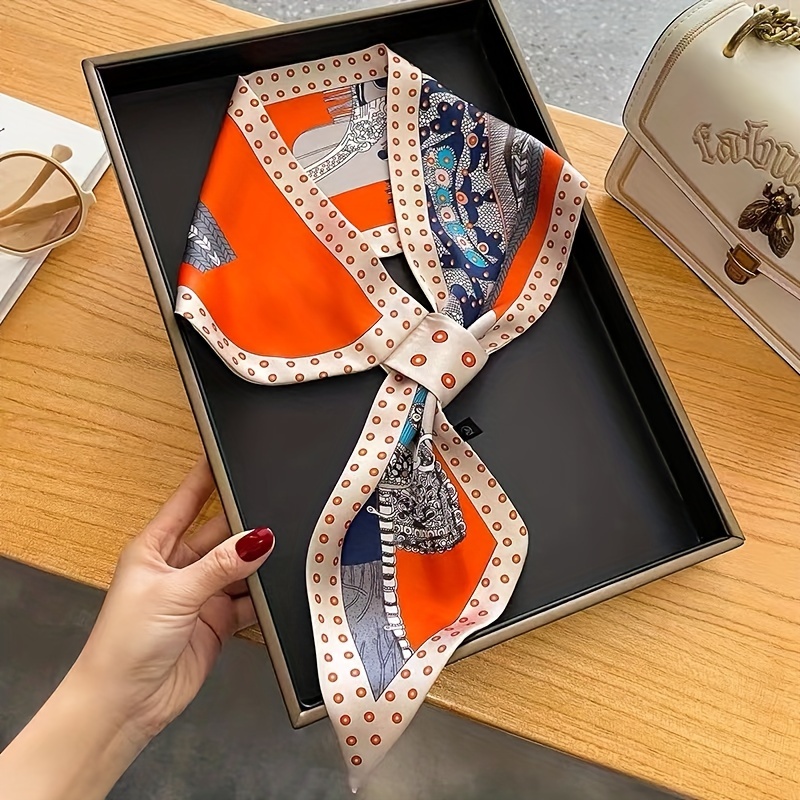 Boho Chic Orange Floral Print  - Ethnic Fashion Design ulasan dan harga