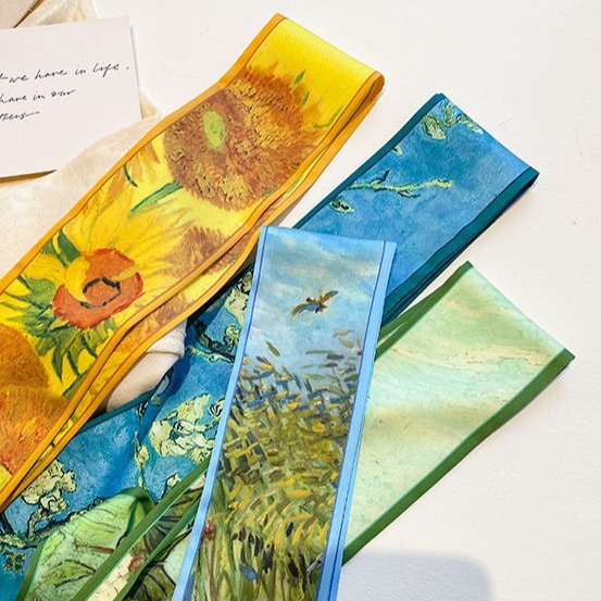 Silk Bow Minimalist Silk Scarf - Ethnic Fashion Design ulasan dan harga