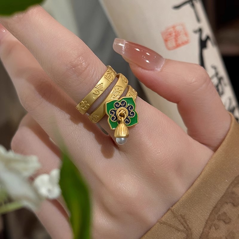New in Charm Green Enamel Flow - Ethnic Fashion Women ulasan dan harga