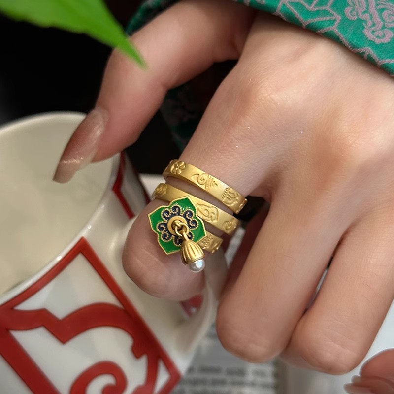 New in Charm Green Enamel Flow - Ethnic Fashion Women ulasan dan harga