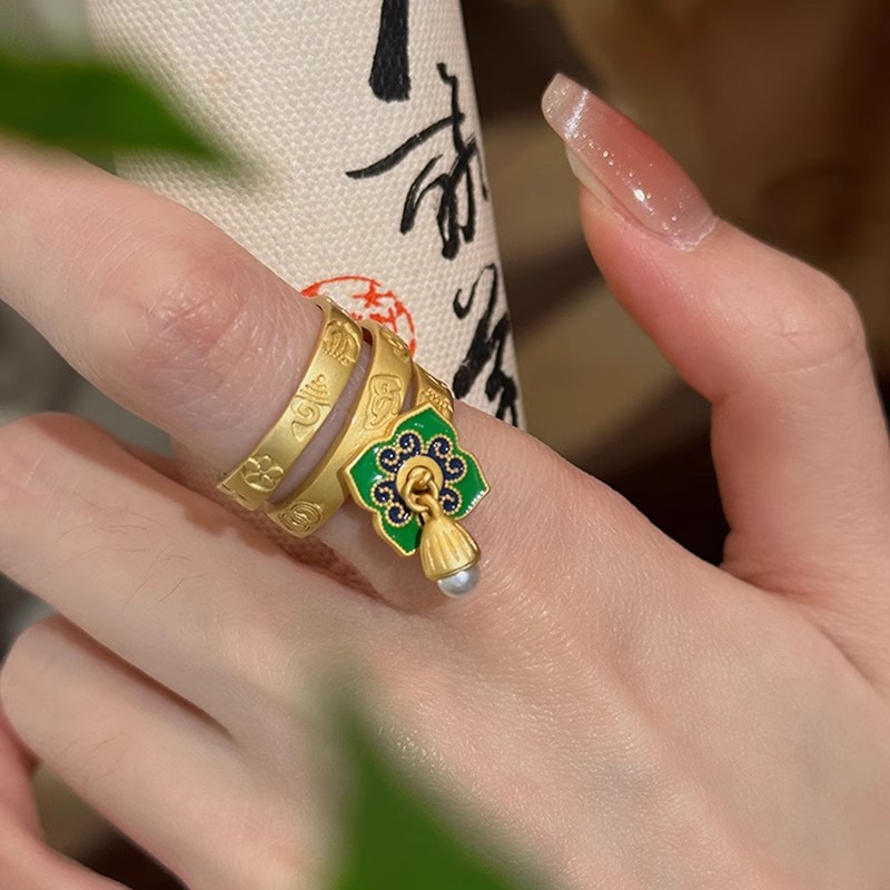 New in Charm Green Enamel Flow - Ethnic Fashion Women ulasan dan harga