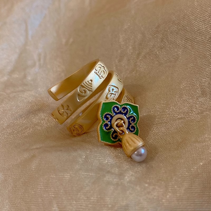 New in Charm Green Enamel Flow - Ethnic Fashion Women ulasan dan harga